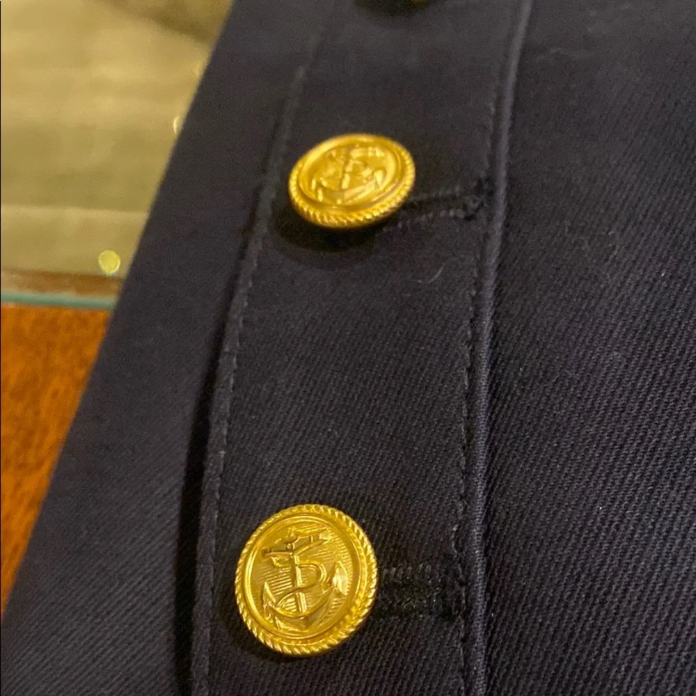 J.Crew Navy Skirt with Gold Buttons NWOT - Picture 13 of 14